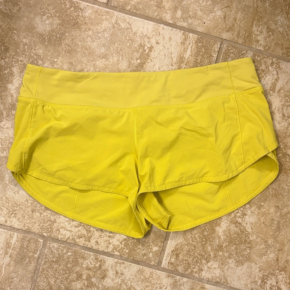 Lululemon Athletica Vibrant Yellow Athletic Shorts